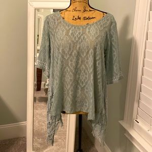 Red by Bke sage green top, size Medium